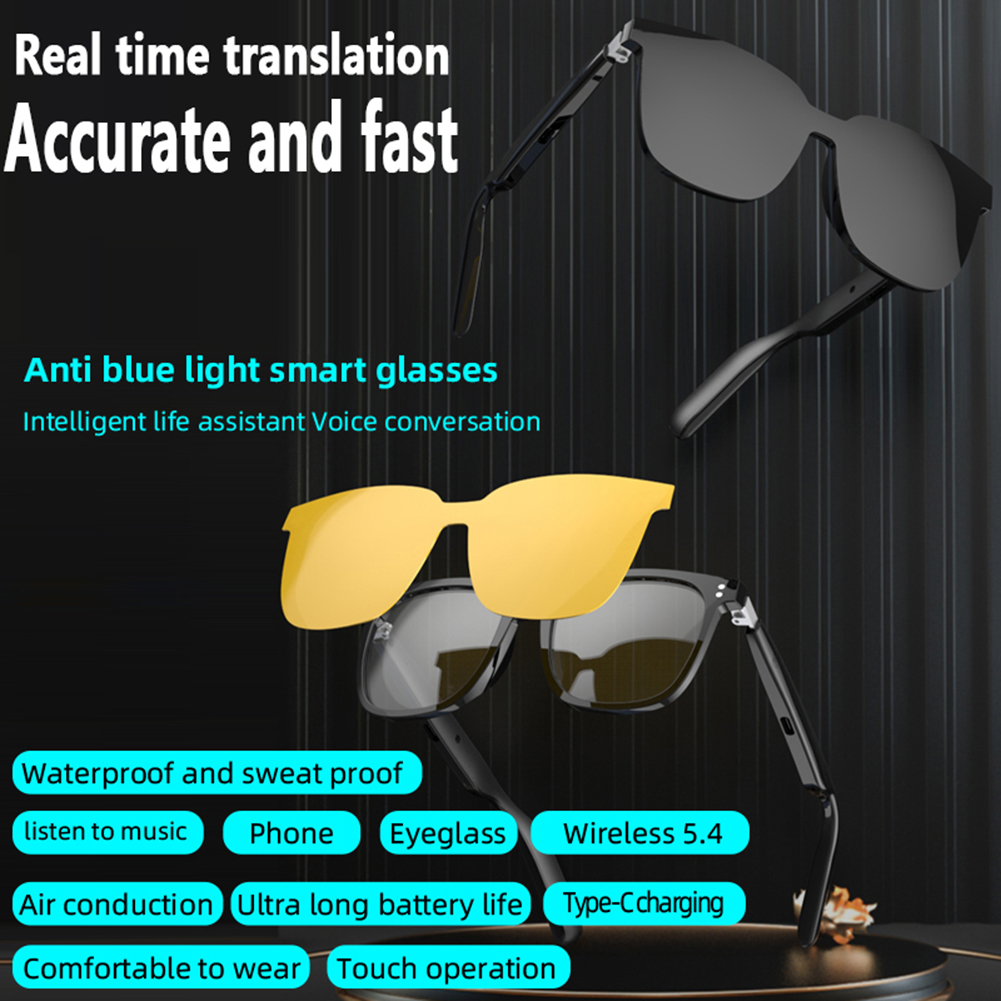 Music Audio Pro - Intelligent Translator Glasses Anti-Blue Light Audio