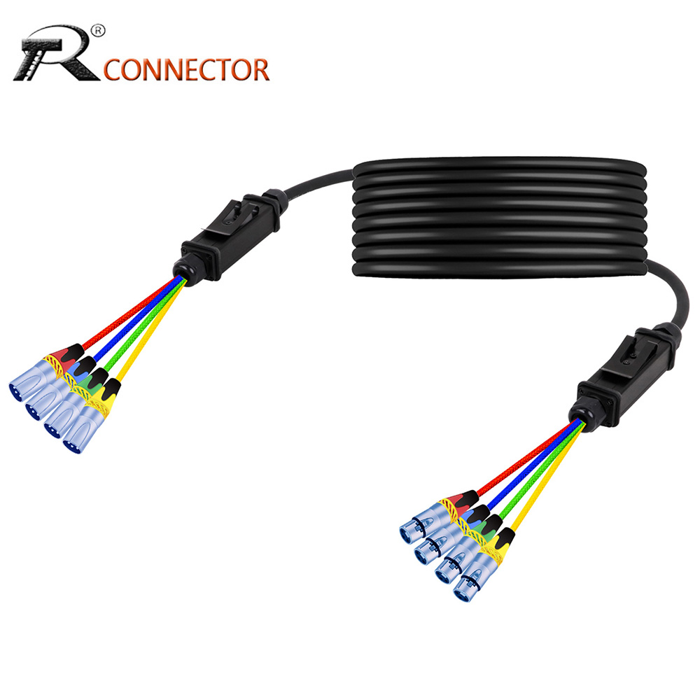 Cable Xlr Balanced - 4 Channel Professional Multi-Media 3Pins XLR