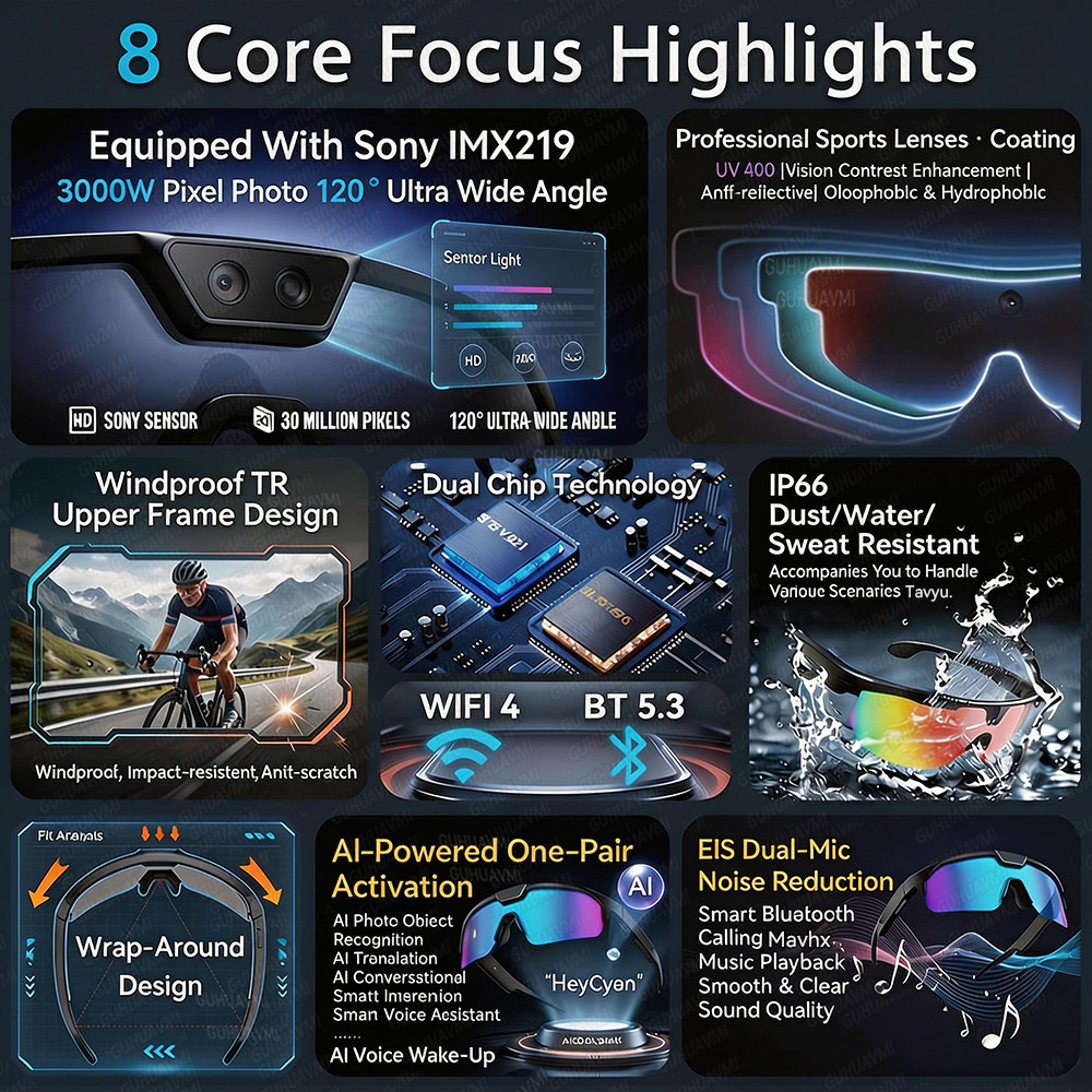 Photochromic Smart Glasses 120 - Audio Music Video ulasan dan harga