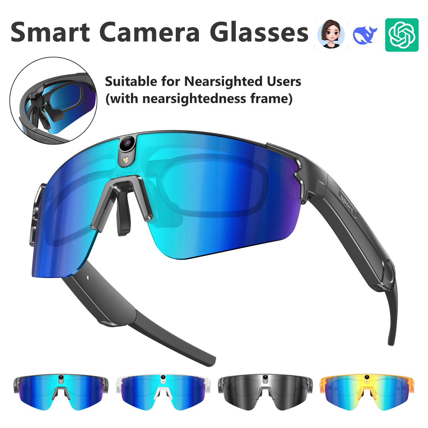 L805 AI Smart Glasses With 800 - Audio Music Video ulasan dan harga
