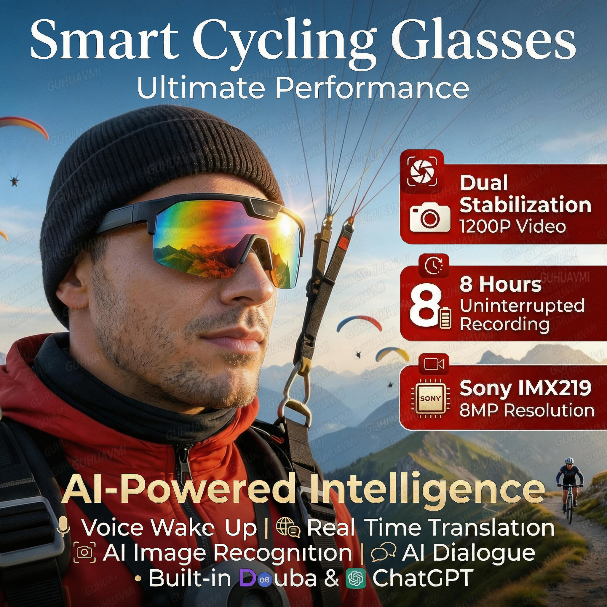 2026 New AI Smart Sports Glass - Audio Music Video ulasan dan harga