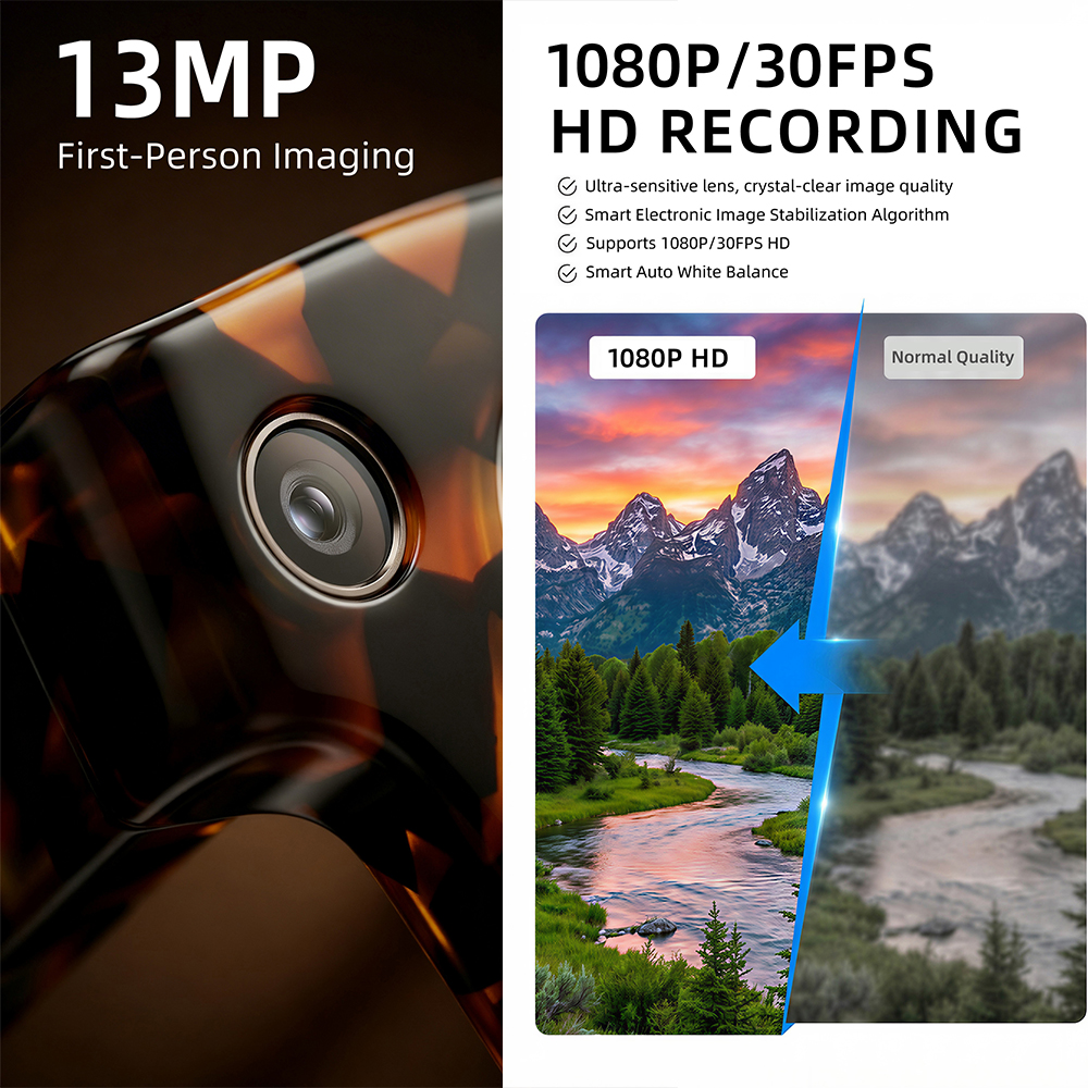 G600 Pro AI Smart Glasses 13MP - Music Audio Pro ulasan dan harga