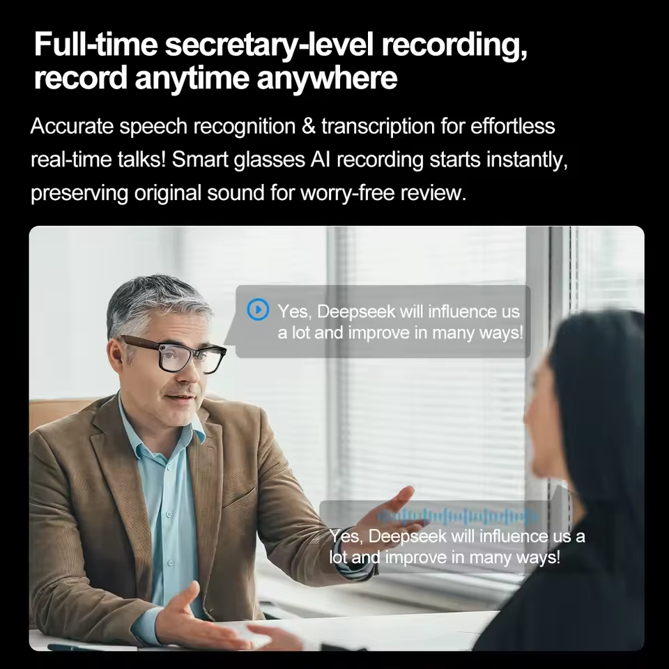 2026 New AI Smart Glasses with - Audio Music Video ulasan dan harga