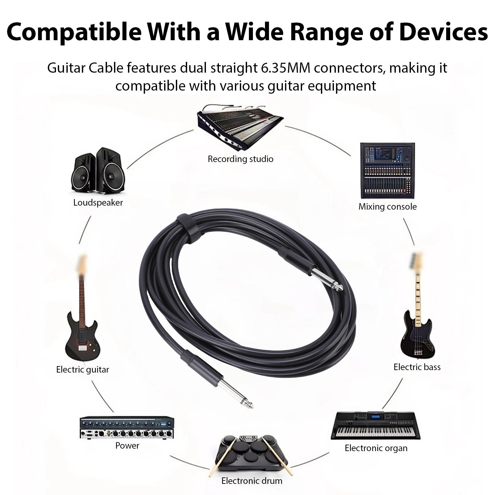 Guitar Cable 6.35mm Mono Sound - Guitar Capo Clip ulasan dan harga