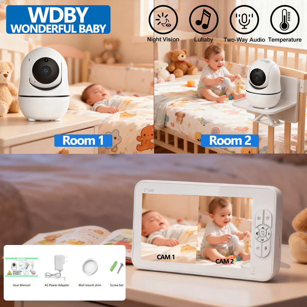 7.0 Inch HD Video Baby Monitor - Audio Music Video ulasan dan harga