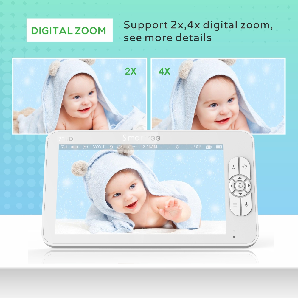 7.0 Inch HD Video Baby Monitor - Audio Music Video ulasan dan harga