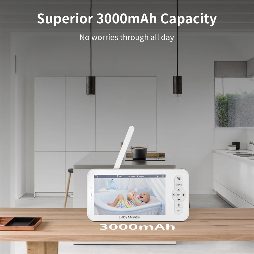 Babystar 5 Inch Wifi Baby Moni - Audio Music Video ulasan dan harga