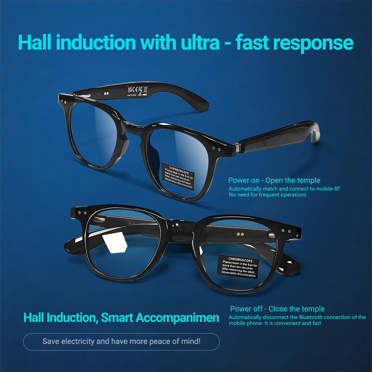 Photochromic Smart Glasses Ant - Audio Music Video ulasan dan harga