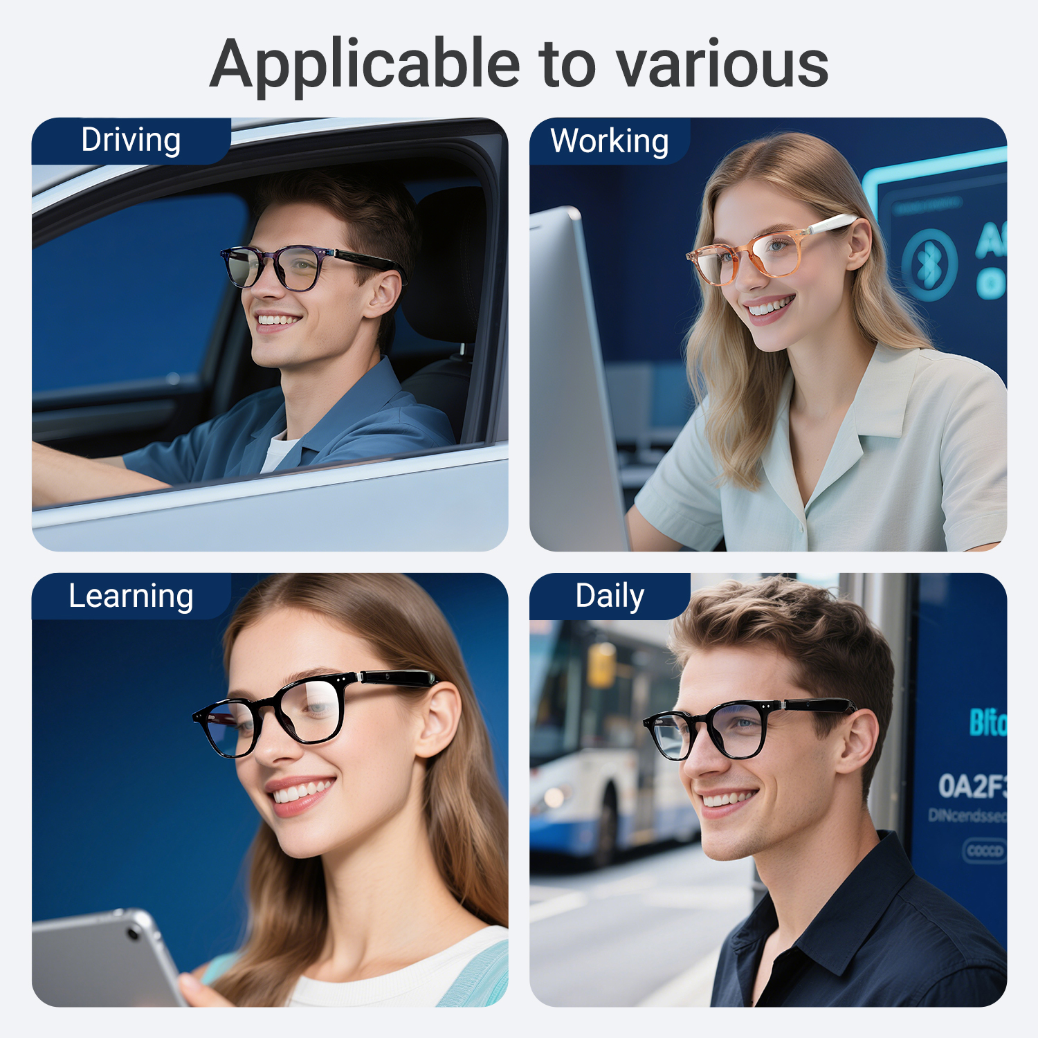 Photochromic Smart Glasses Ant - Audio Music Video ulasan dan harga