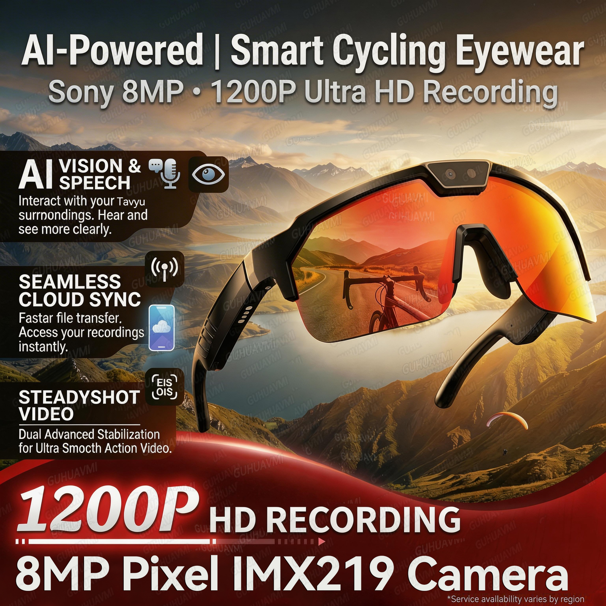 2026New AI Smart Glasses 1200P - Audio Music Video ulasan dan harga