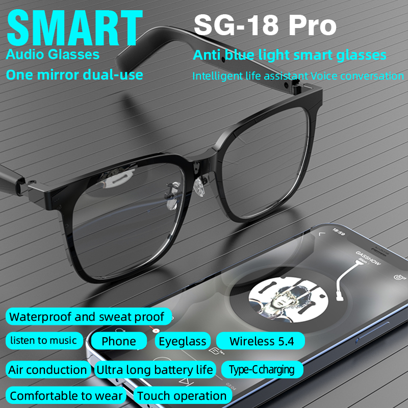 New Smart Audio Glasses SG-18  - Music Audio Pro ulasan dan harga