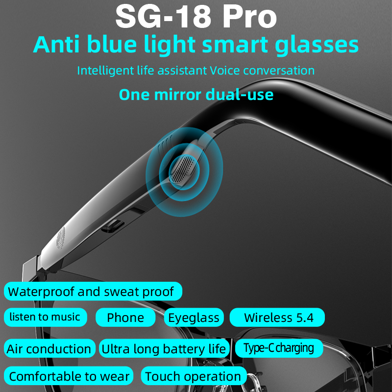 New Smart Audio Glasses SG-18  - Music Audio Pro ulasan dan harga