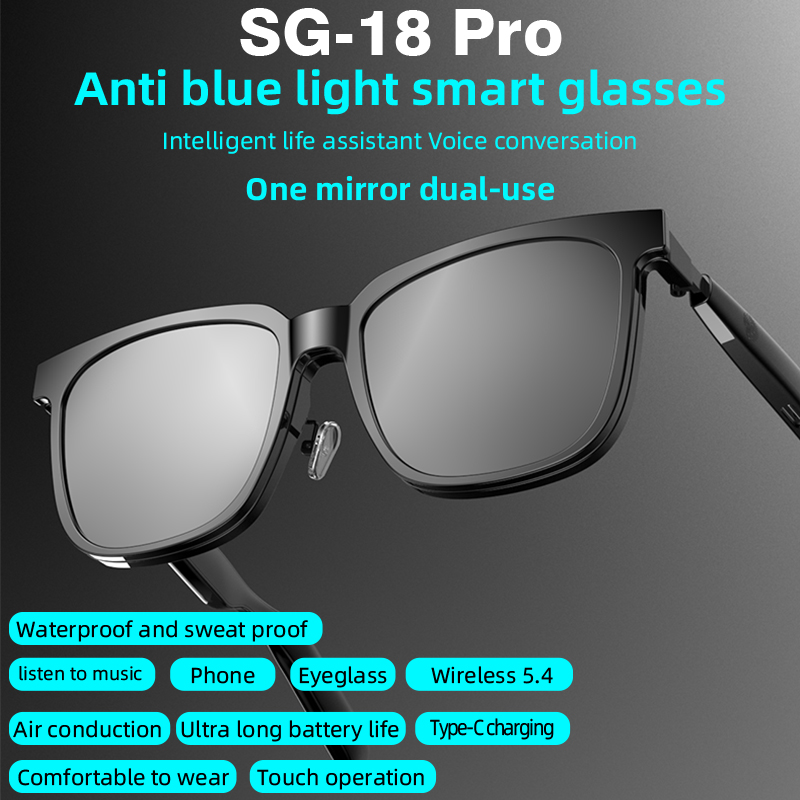 New Smart Audio Glasses SG-18  - Music Audio Pro ulasan dan harga