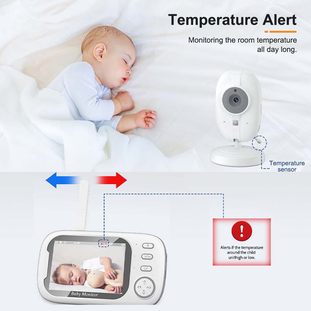 3.5'' Video Baby Monitor 2.4G  - Audio Music Video ulasan dan harga