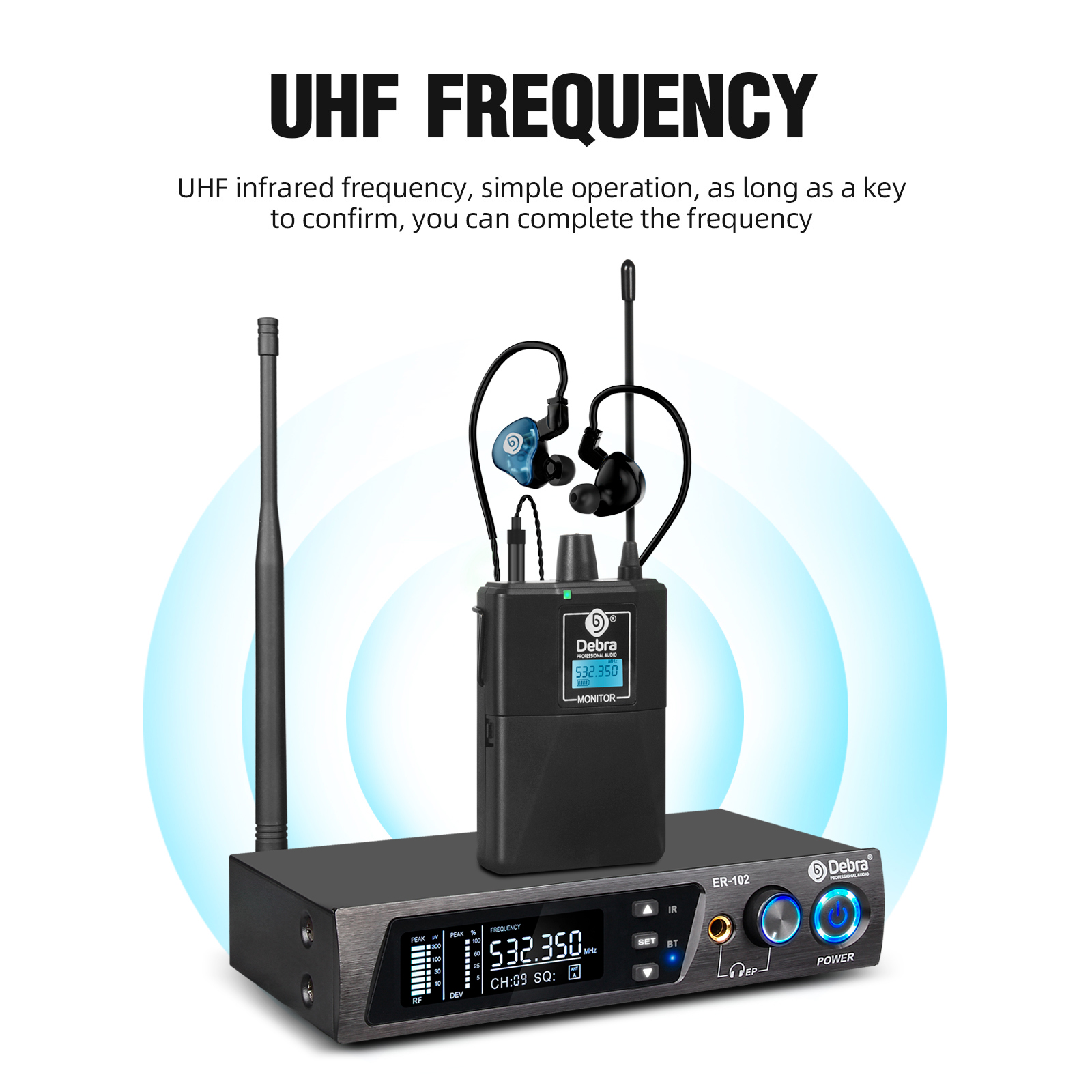 Debra ER-102 UHF IEM In Ear St - In Ear Monitor Iem ulasan dan harga